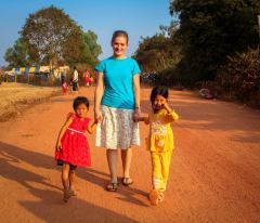 Anna with Village Friends